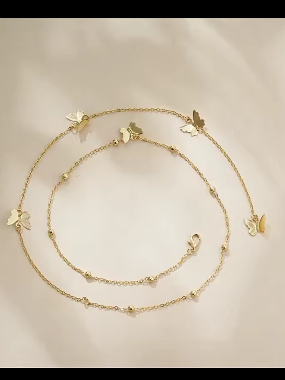 Gold Butterfly Backdrop Y-Necklace - Picture 4 of 6